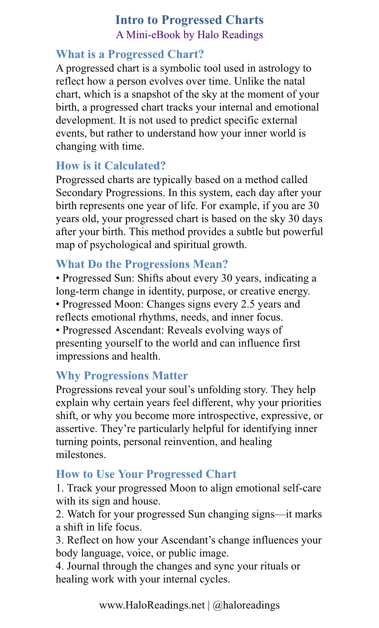 Intro to Progressed Charts – Free Astrology PDF Guide